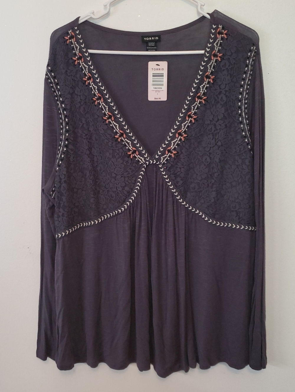 NWT Torrid embroidered lace top Size 1X